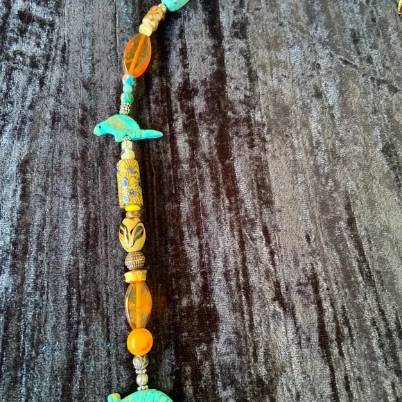 World Tribe turquoise fetish necklace - Picture 3 of 11